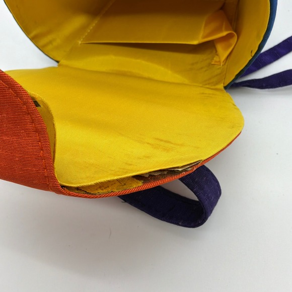 Rare Unique Vintage Rainbow Evening Retro Bucket Bag Box Purse 80s Fun w/ FLAWS - Picture 7 of 9